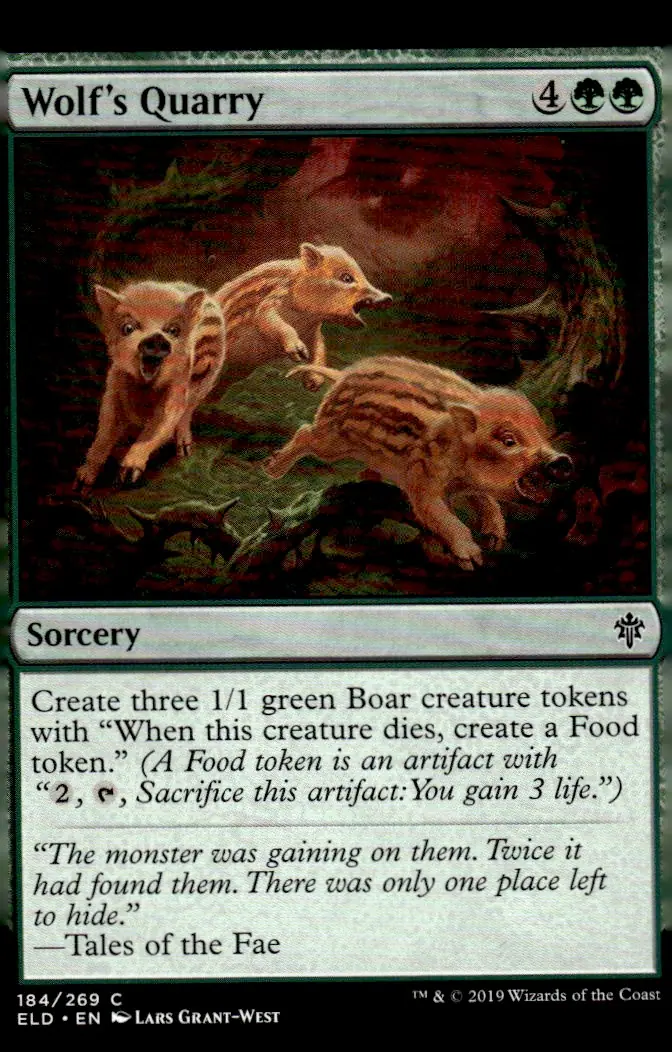 2019 Throne of Eldraine (ELD) #184/269 Wolf's Quarry (front)