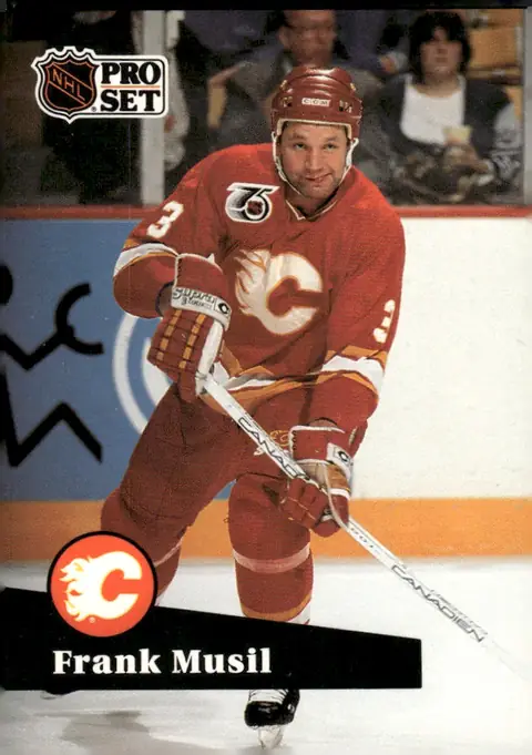 1991-92 Pro Set (French / Bilingual Canadian edition) #368 Frank Musil – French text variation