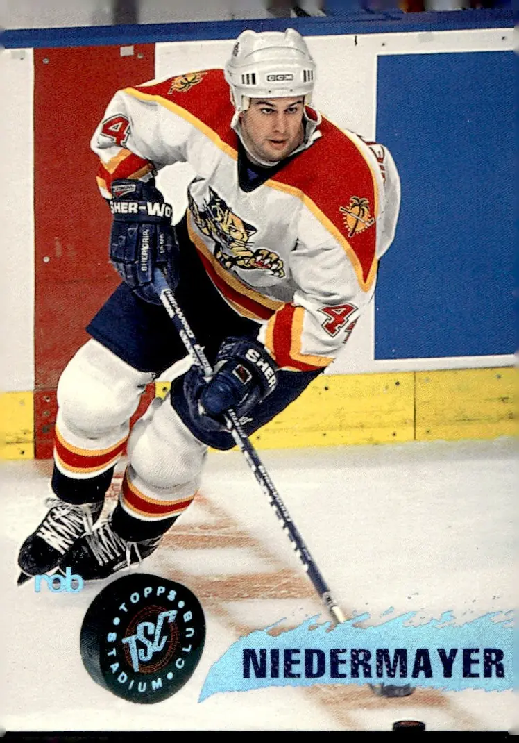 1995-96 Stadium Club #94 Rob Niedermayer (front)
