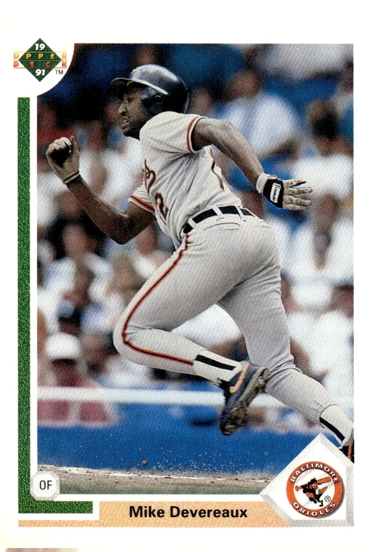 1991 Upper Deck #308 Mike Devereaux (front)