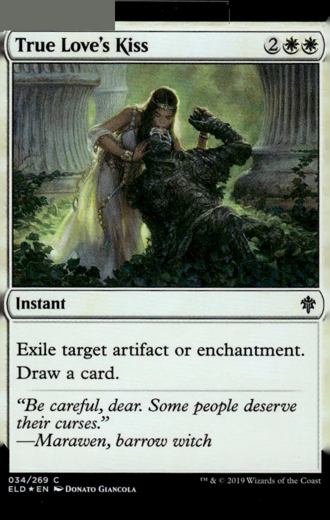 2019 Throne of Eldraine (ELD) #034/269 True Love's Kiss – Traditional Foil (front)