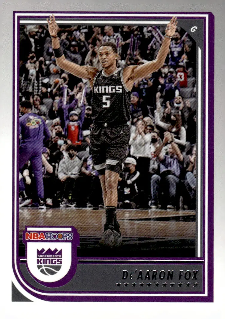 2022-23 NBA Hoops #157 De'Aaron Fox (front)