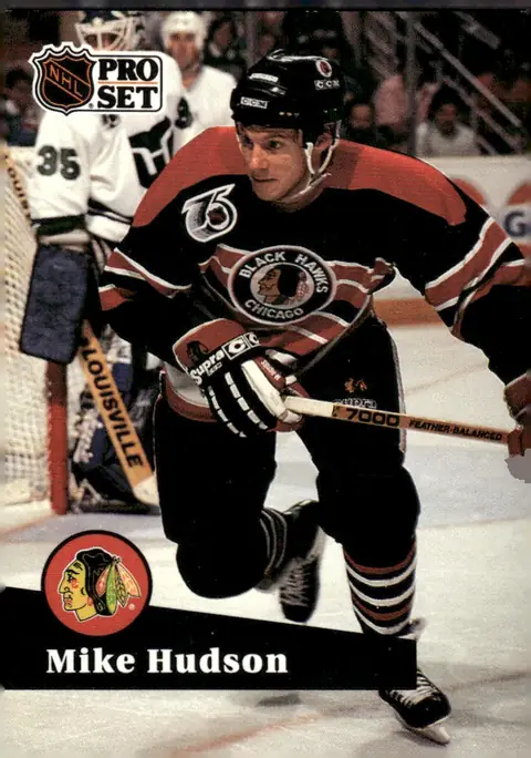 1991-92 Pro Set (French/Canadian edition) #369 Mike Hudson – French edition