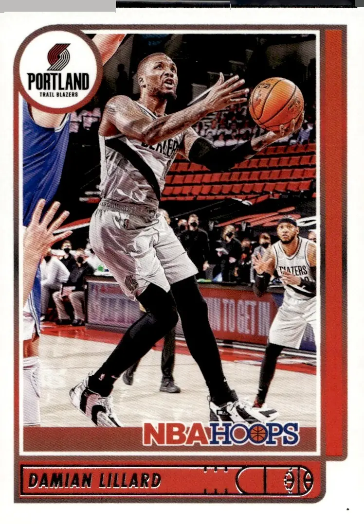 2021-22 NBA Hoops #61 Damian Lillard (front)