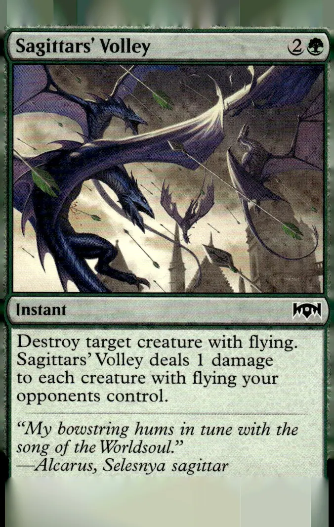 2019 Ravnica Allegiance (RNA) #138 Sagittars' Volley (front)