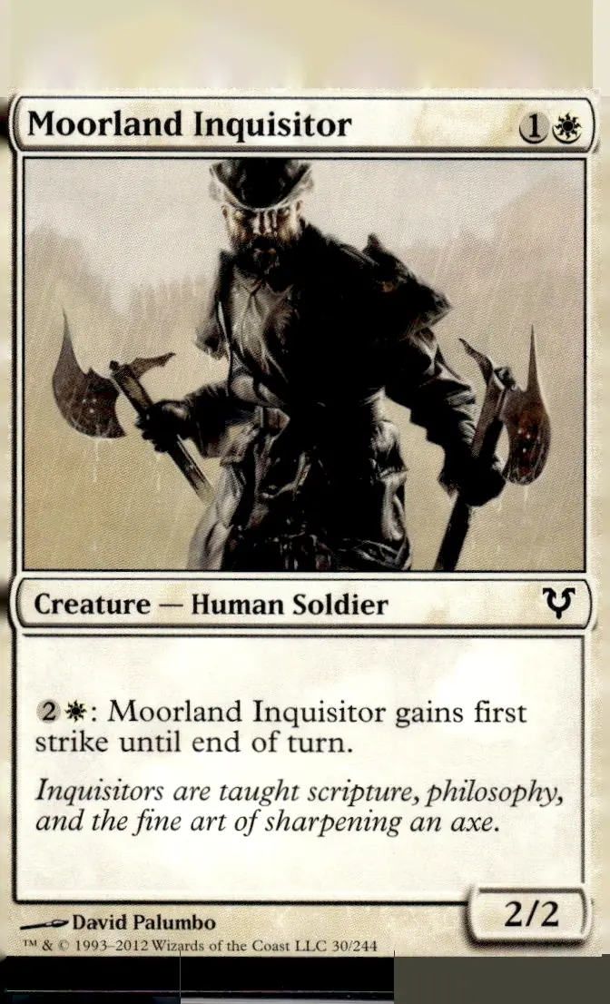 2012 Magic: The Gathering - Avacyn Restored #30/244 Moorland Inquisitor (front)