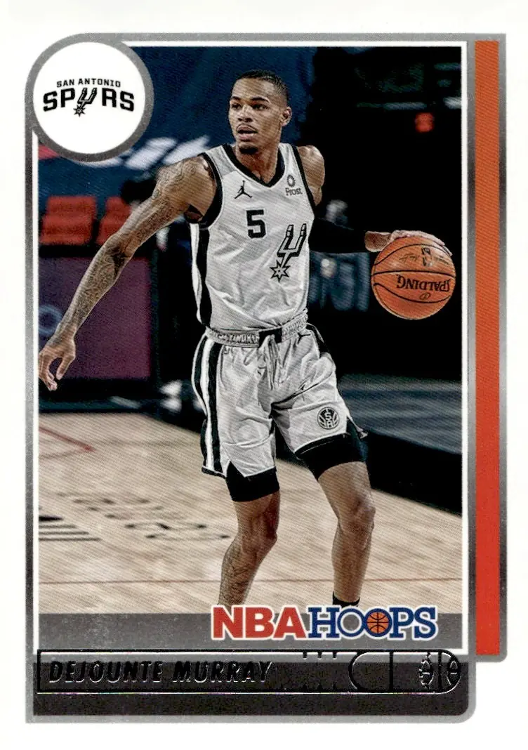 2021-22 NBA Hoops #14 Dejounte Murray (front)