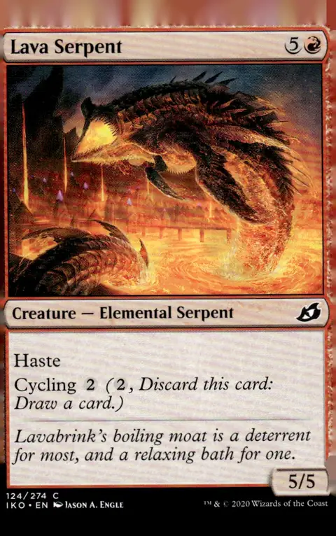 2020 Magic: The Gathering – Ikoria: Lair of Behemoths (IKO) #124/274 Lava Serpent