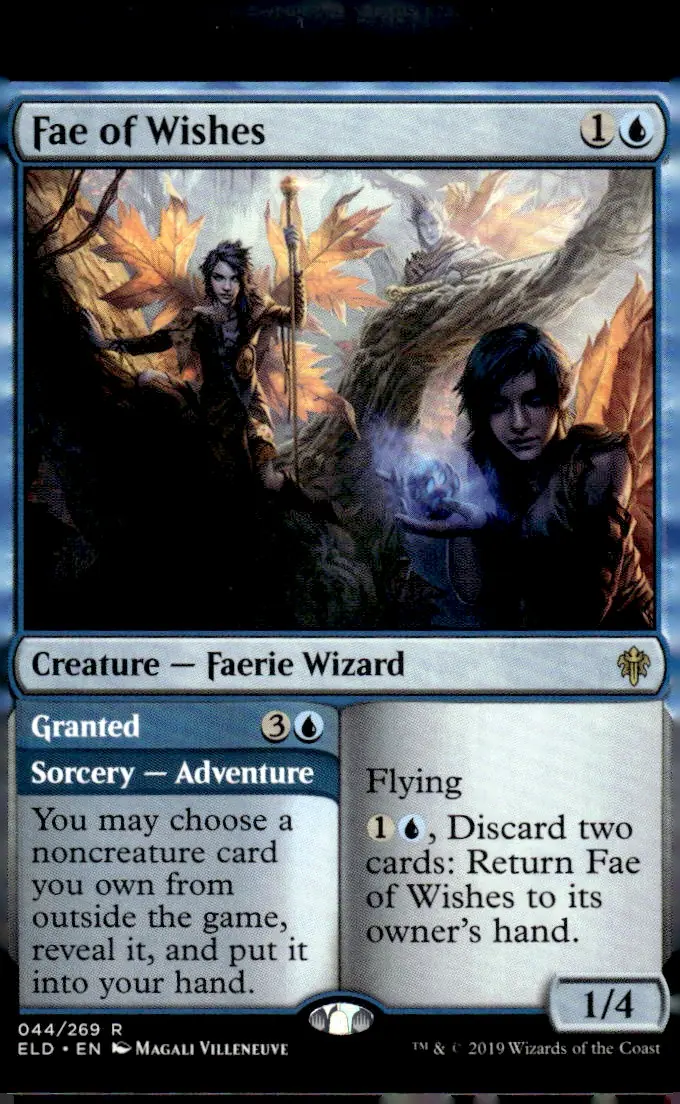 2019 Throne of Eldraine (ELD) #044/269 Fae of Wishes // Granted (front)