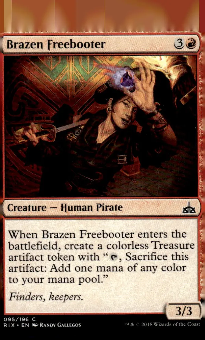 2018 Rivals of Ixalan (RIX) #095/196 Brazen Freebooter (front)