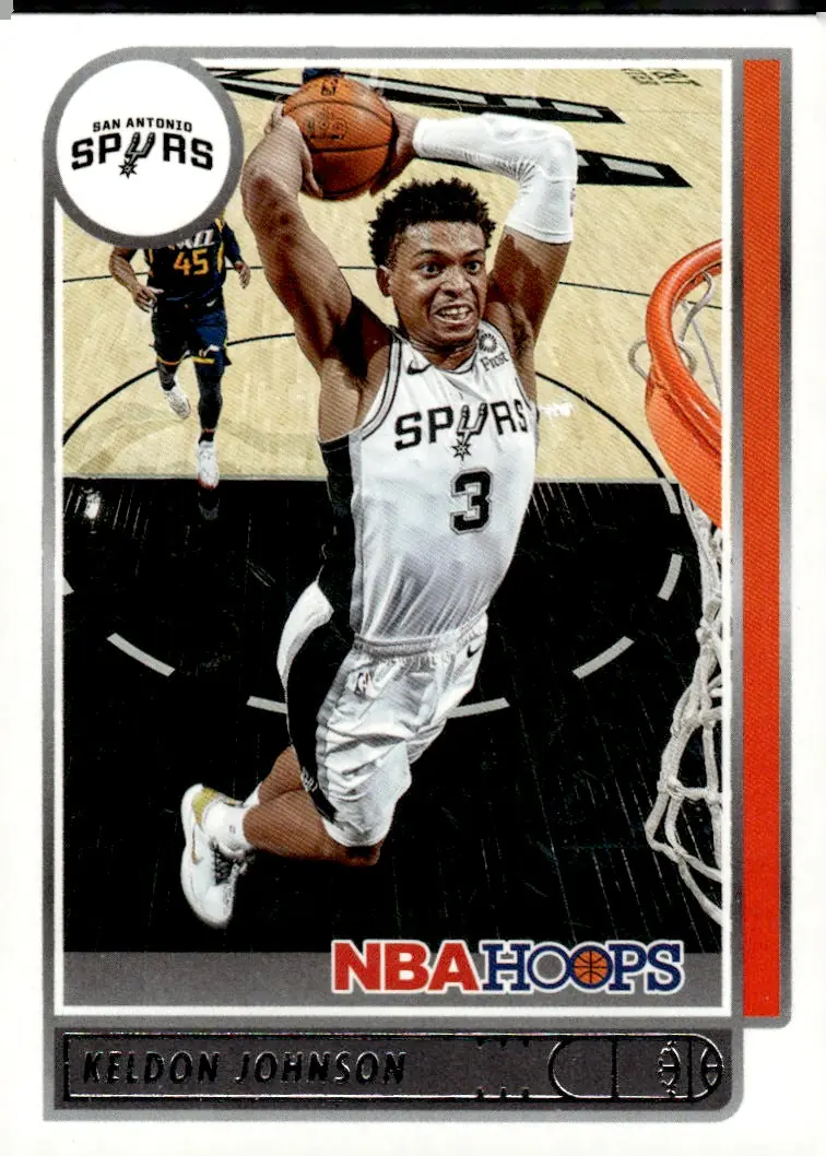 2021-22 NBA Hoops #34 Keldon Johnson (front)