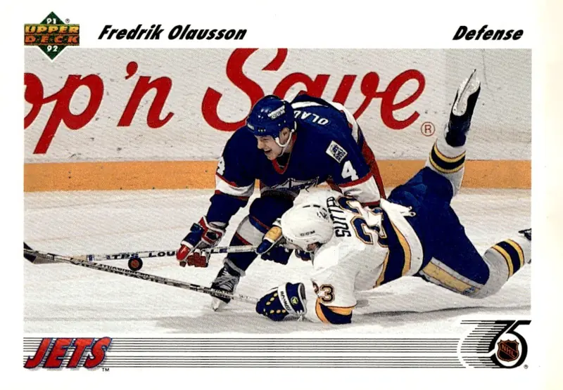 1991-92 Upper Deck #383 Fredrik Olausson (front)