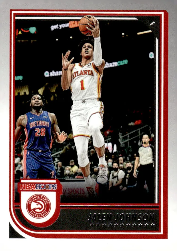 2022-23 NBA Hoops #86 Jalen Johnson (front)