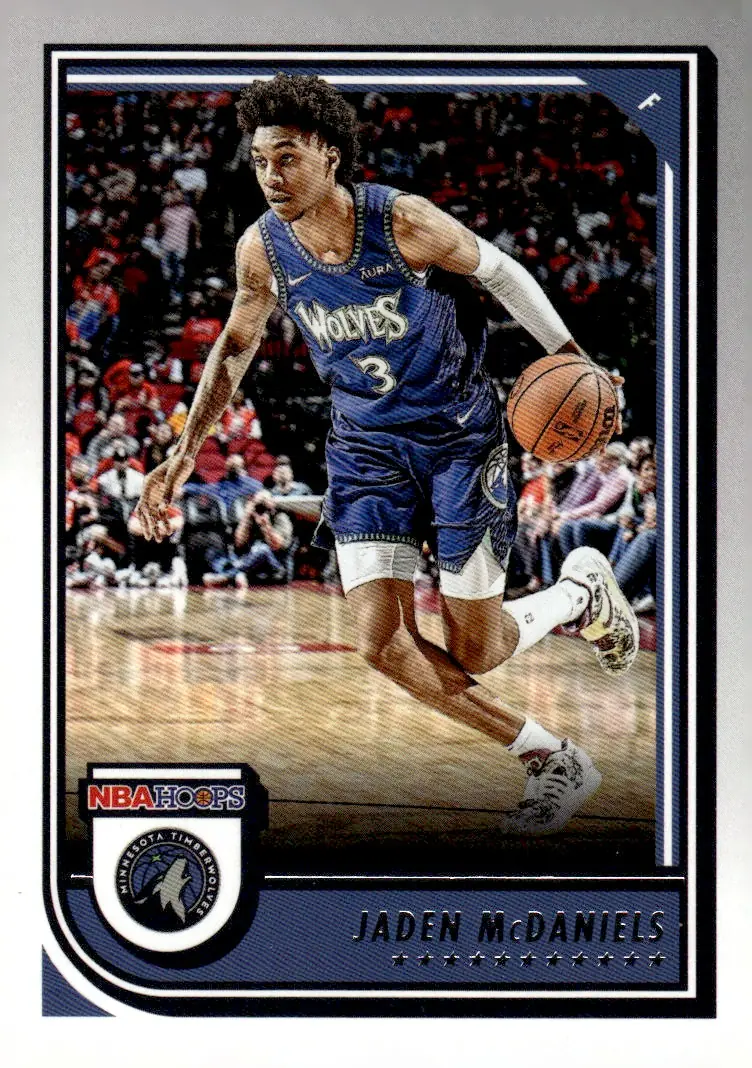 2022-23 NBA Hoops #199 Jaden McDaniels (front)